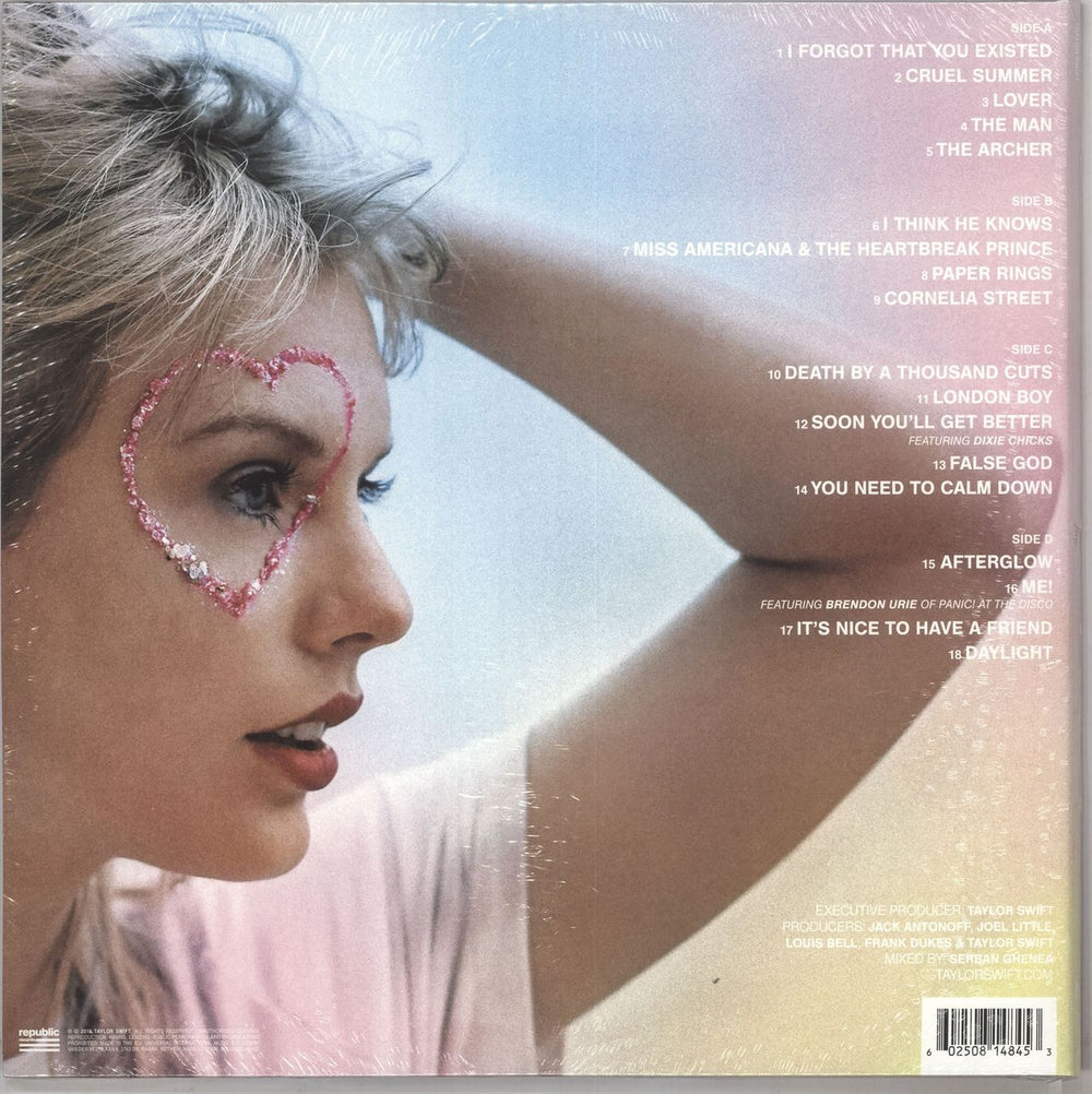 Taylor Swift Lover - Pink & Blue Vinyl - Sealed US 2-LP vinyl record set (Double LP Album) 602508148453