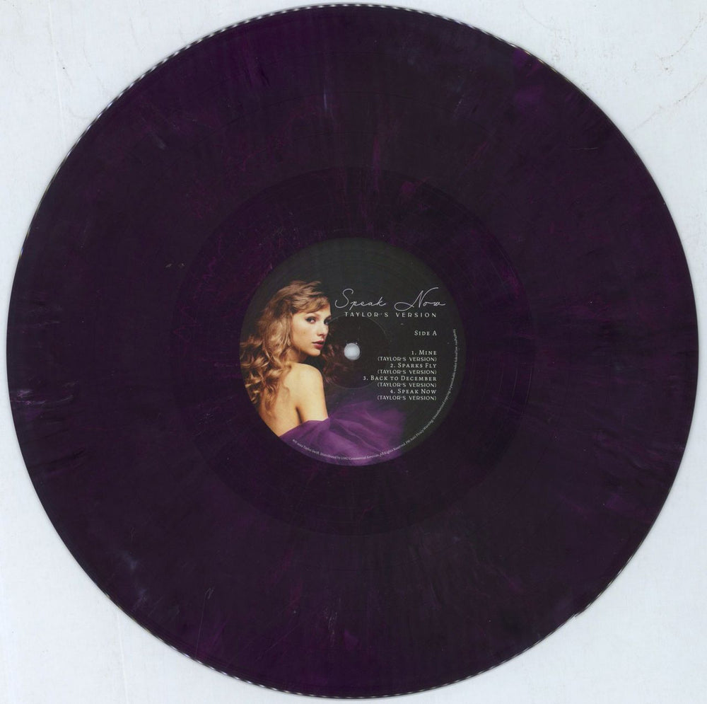 Taylor Swift Speak Now (Taylor's Version) - Violet Marbled Vinyl UK 3-LP vinyl record set (Triple LP Album) T503LSP817124