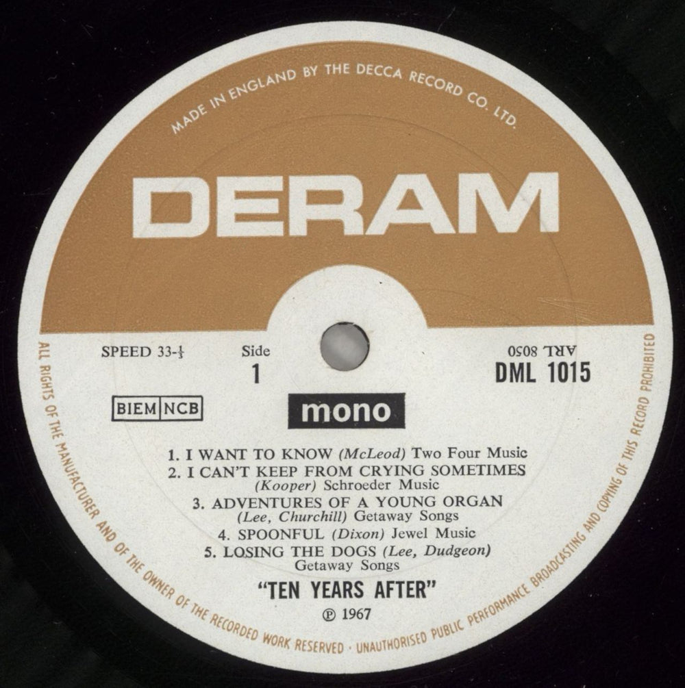 Ten Years After Ten Years After - 1st UK vinyl LP album (LP record) TYALPTE880392