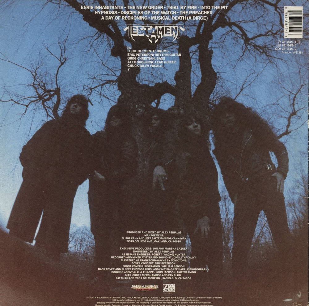 Testament The New Order - VG German vinyl LP album (LP record) 075678184918