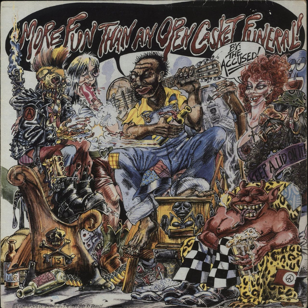 The Accused More Fun Than An Open Casket Funeral UK vinyl LP album (LP record) JUST11