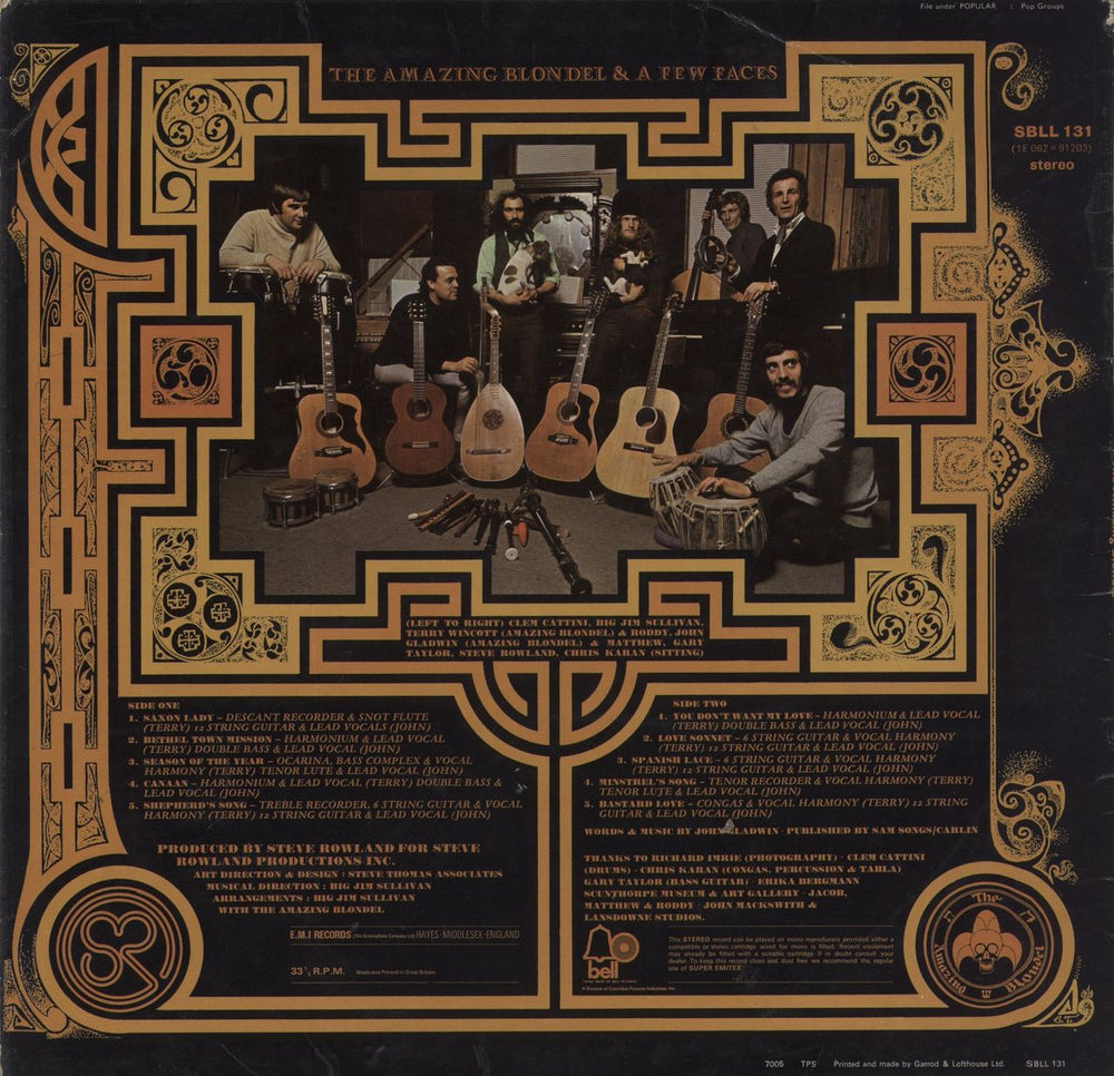 The Amazing Blondel The Amazing Blondel & A Few Faces - Autographed UK vinyl LP album (LP record)