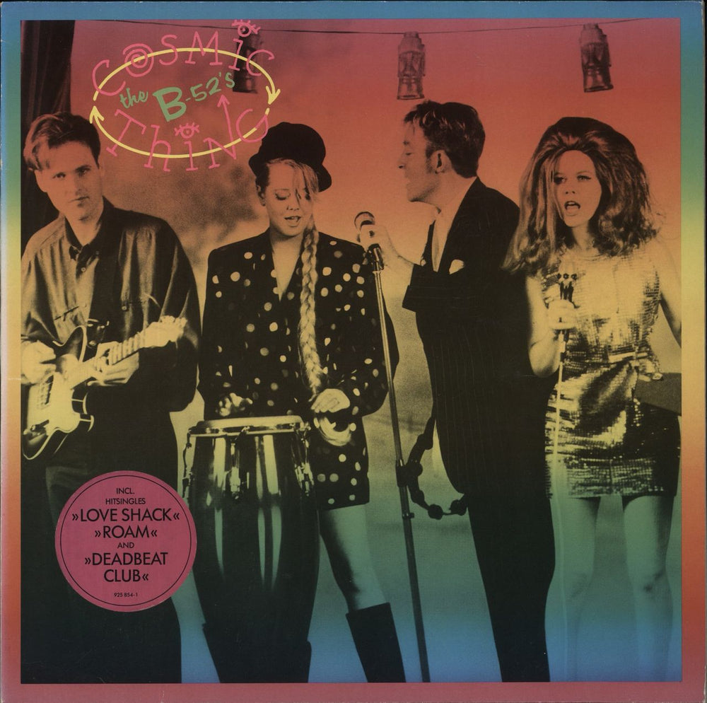 The B-52's Cosmic Thing - Stickered sleeve UK vinyl LP album (LP record) WX283