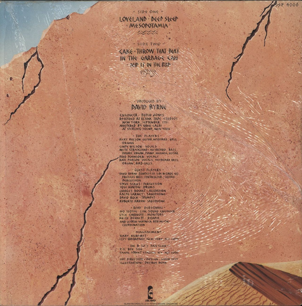 The B-52's Mesopotamia - Shrink UK vinyl LP album (LP record)