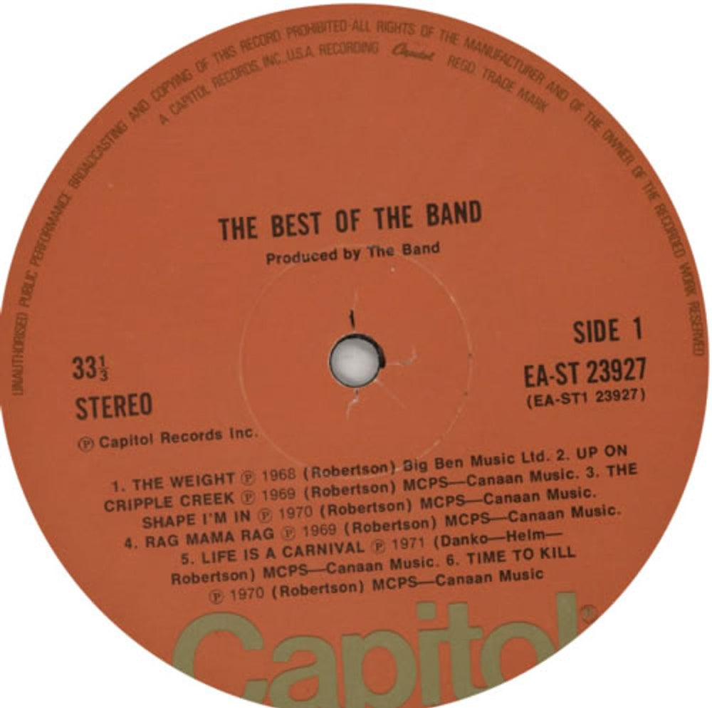 The Band The Best Of - 1st UK vinyl LP album (LP record) T-BLPTH542146