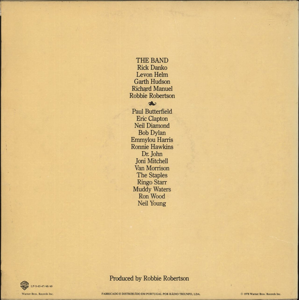 The Band The Last Waltz Portuguese 3-LP vinyl record set (Triple LP Album)