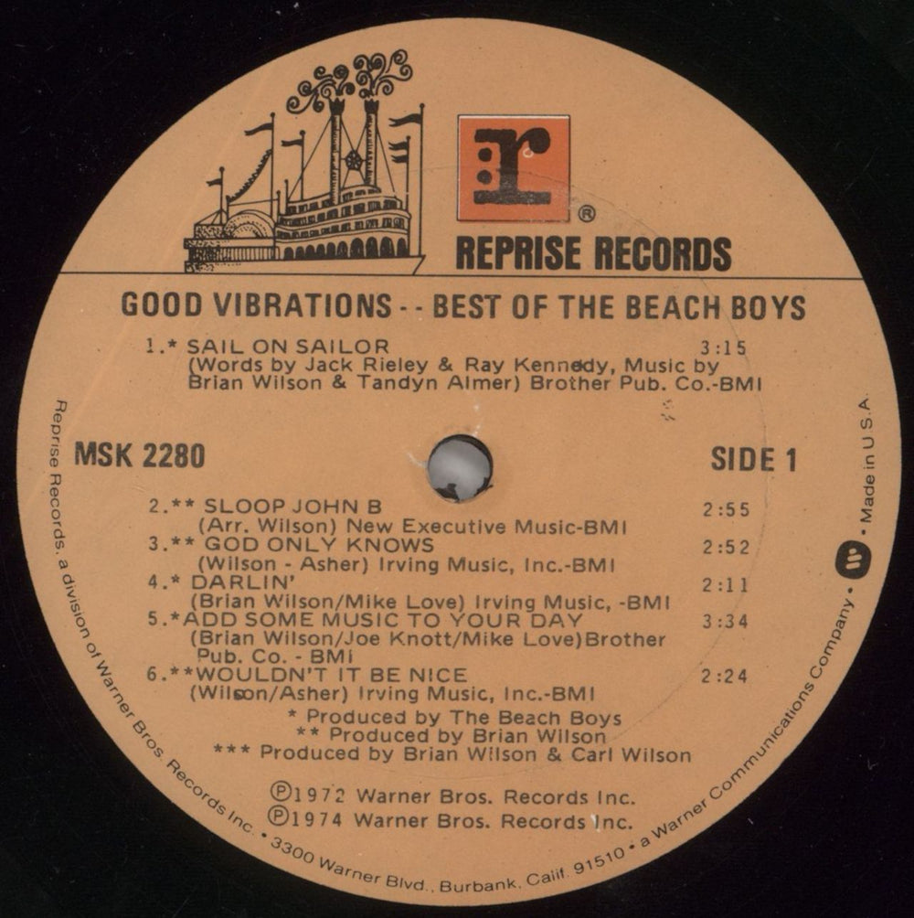 The Beach Boys Good Vibrations: Best Of The Beach Boys US vinyl LP album (LP record) BBOLPGO615672