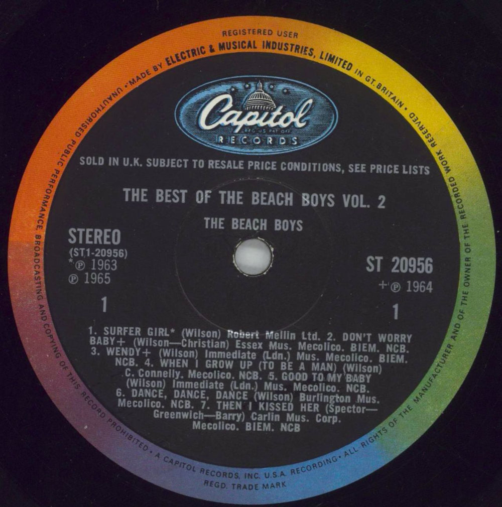 The Beach Boys The Best Of The Beach Boys Vol. 2 - 1st UK vinyl LP album (LP record) BBOLPTH228767