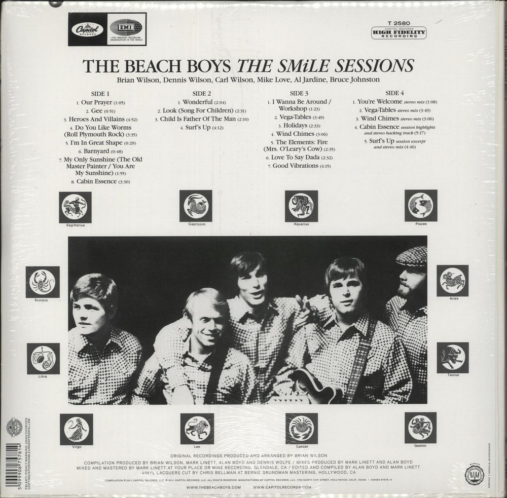 The Beach Boys The Smile Sessions - Sealed US 2-LP vinyl record set (Double LP Album) 5099908757814