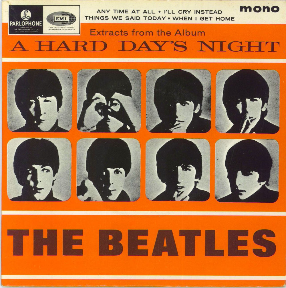 The Beatles A Hard Day's Night EP No. 2 - EMI Records UK 7" vinyl single (7 inch record / 45) GEP8924