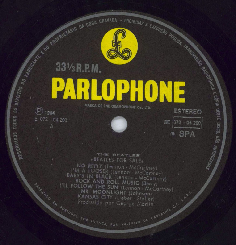 The Beatles Beatles For Sale Portugese vinyl LP album (LP record) BTLLPBE363985