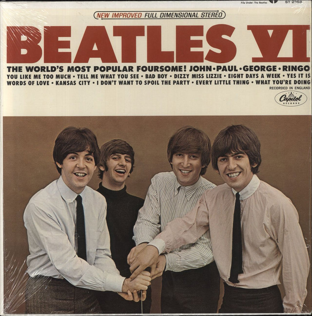 The Beatles Beatles VI - Rainbow Rim/Subsidiary Label - Shrink US vinyl LP album (LP record) ST2358