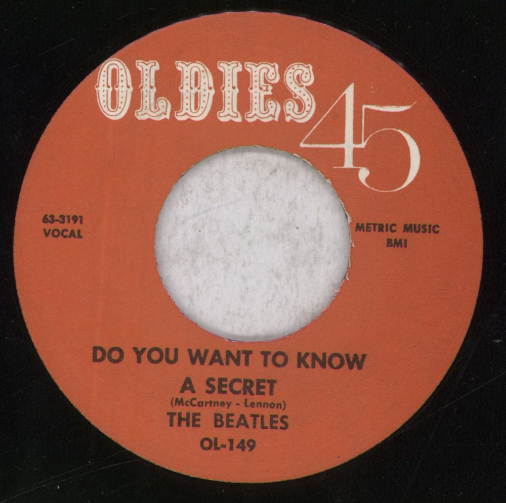 The Beatles Do You Want To Know A Secret US 7" vinyl single (7 inch record / 45) OL-149