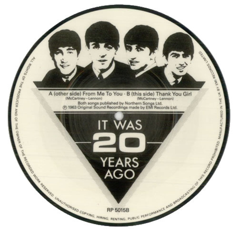 The Beatles From Me To You UK 7" vinyl picture disc (7 inch picture disc single) BTL7PFR45489