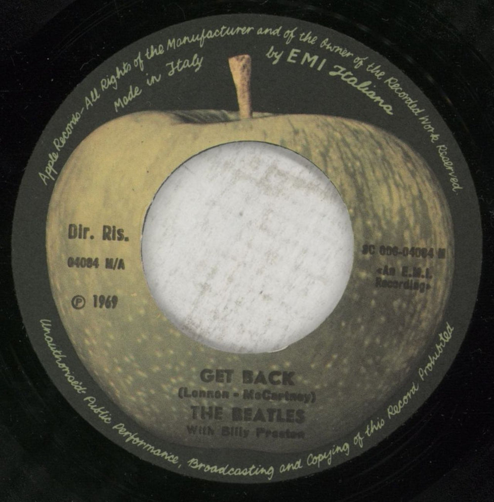 The Beatles Get Back - The Greatest Story Italian 7" vinyl single (7 inch record / 45) BTL07GE501636