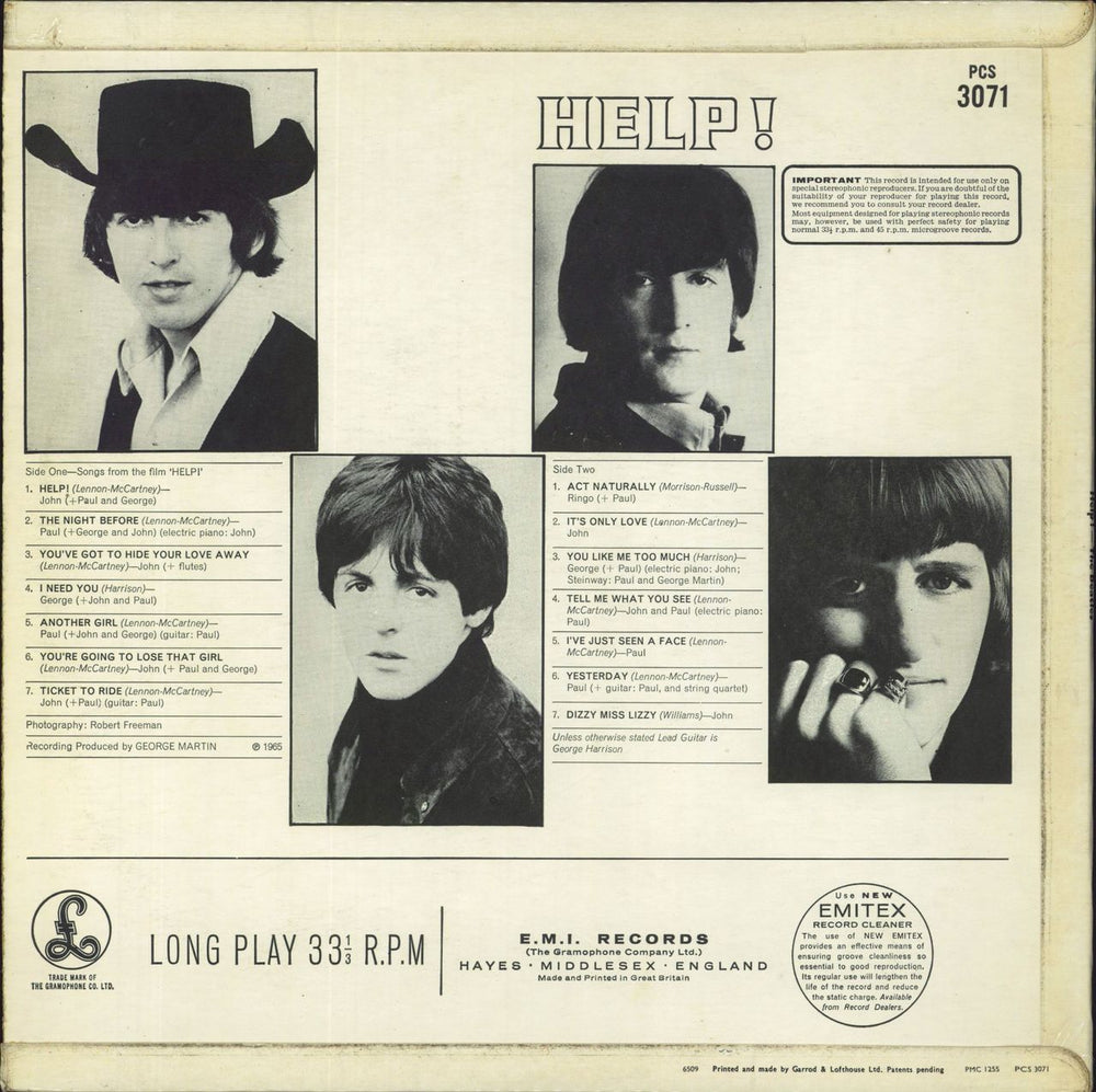 The Beatles Help! - VG Danish vinyl LP album (LP record)