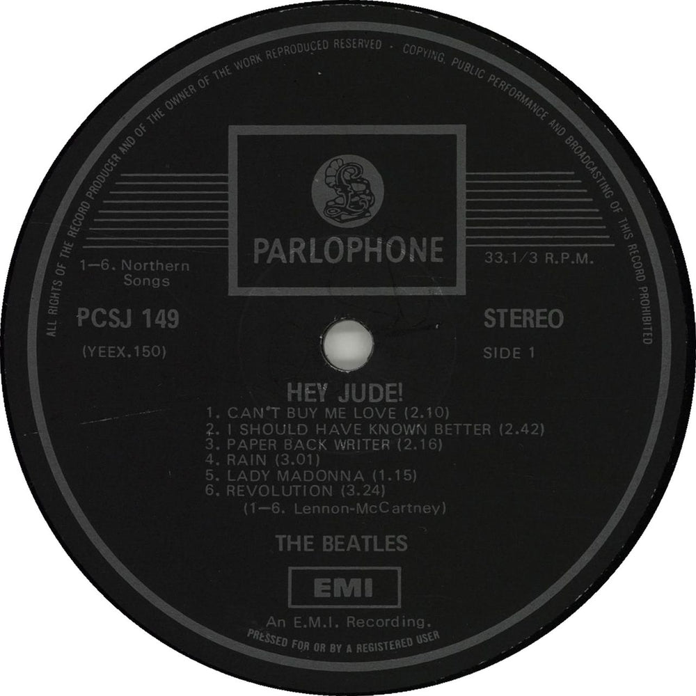 The Beatles Hey Jude South African vinyl LP album (LP record) BTLLPHE212088