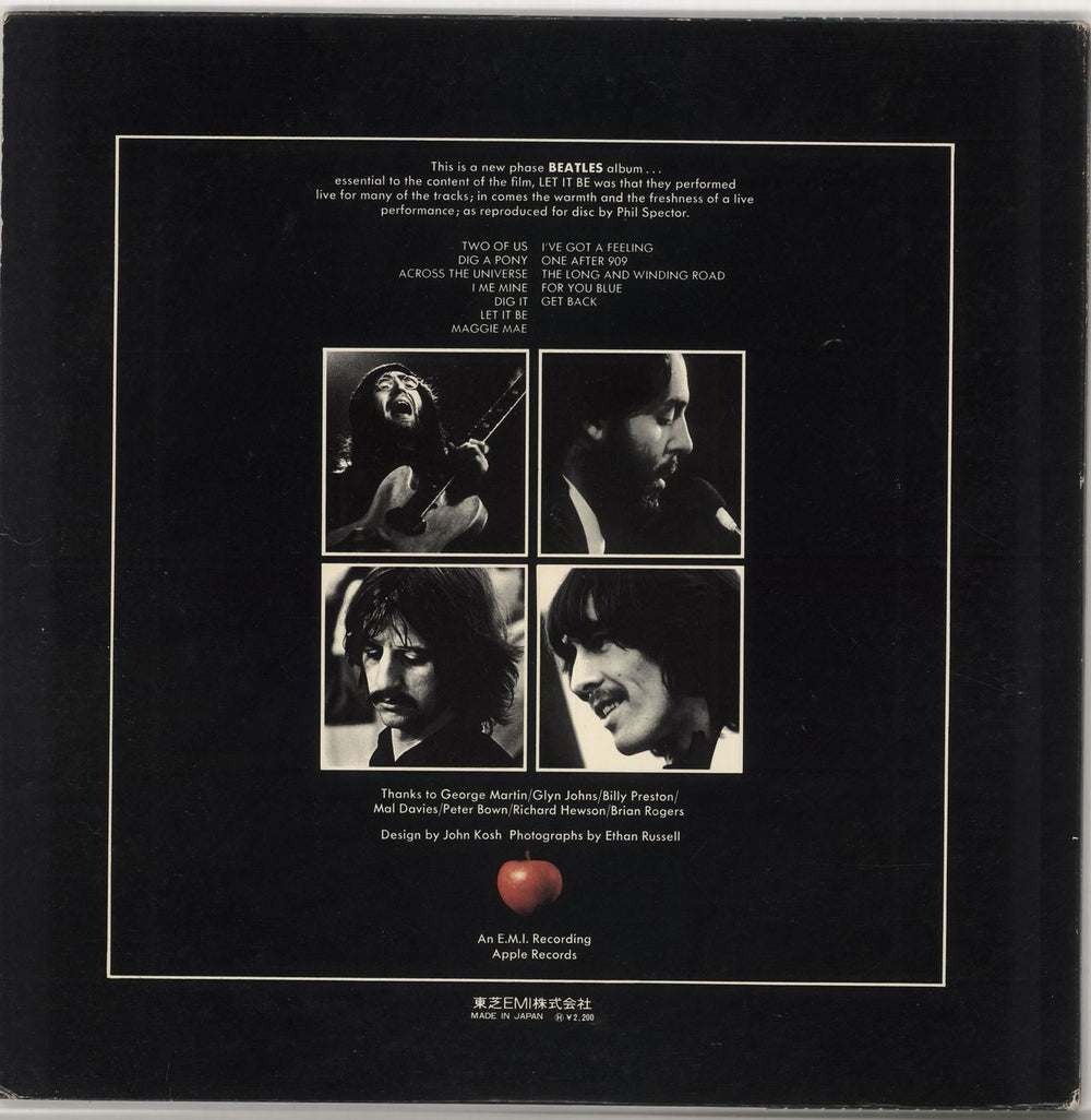 The Beatles Let It Be - ¥2,200 obi Japanese vinyl LP album (LP record) BTLLPLE197710