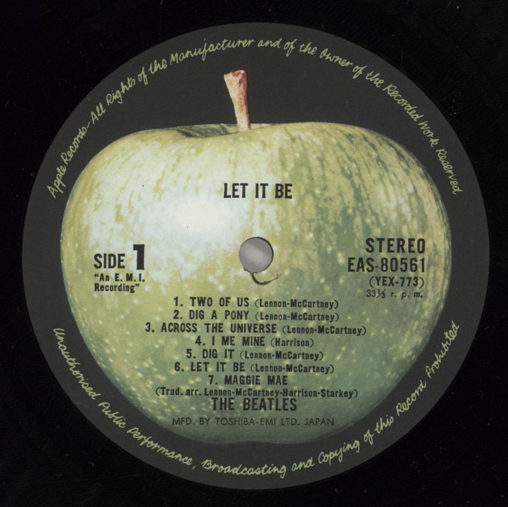 The Beatles Let It Be Japanese vinyl LP album (LP record) BTLLPLE880795