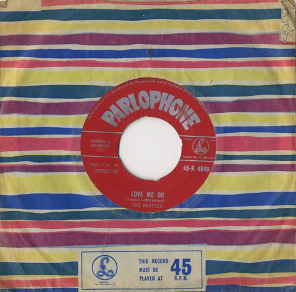 The Beatles Love Me Do - 1st - MIGB - NOC UK 7" vinyl single (7 inch record / 45) 45-R4949