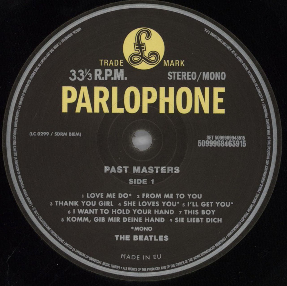 The Beatles Past Masters - 180gm DeAgostini - EX UK 2-LP vinyl record set (Double LP Album) BTL2LPA822915