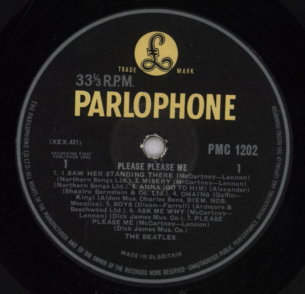 The Beatles Please Please Me - 5th EJD - EX UK vinyl LP album (LP record) BTLLPPL293393