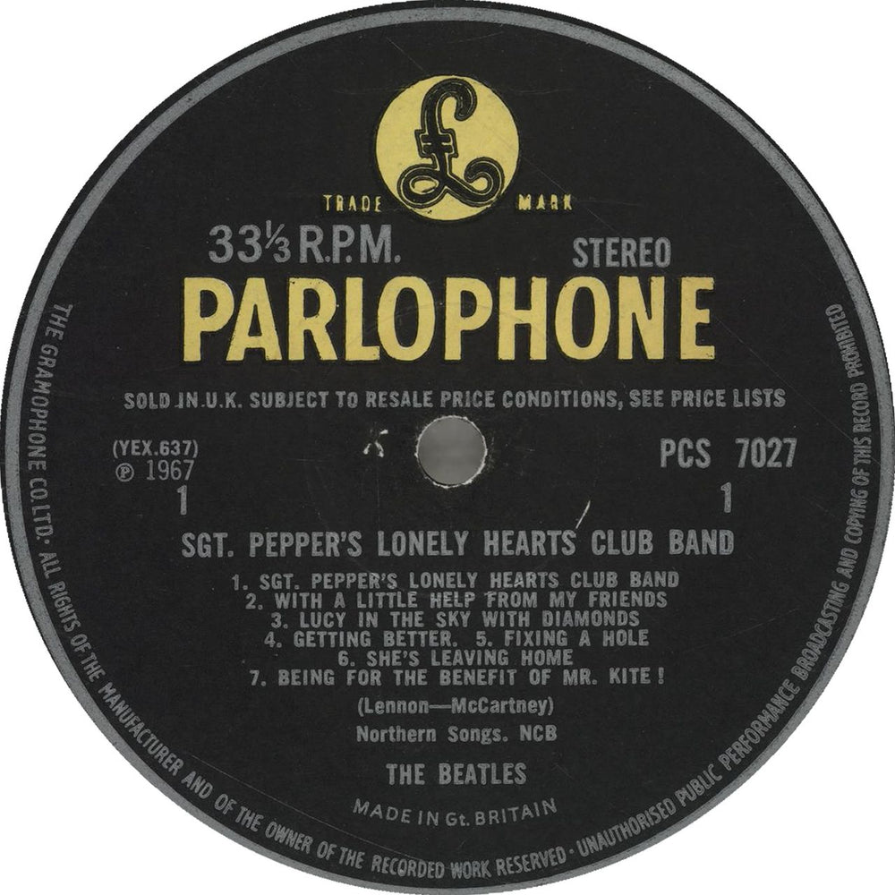 The Beatles Sgt. Pepper's - 1st - EX UK vinyl LP album (LP record)