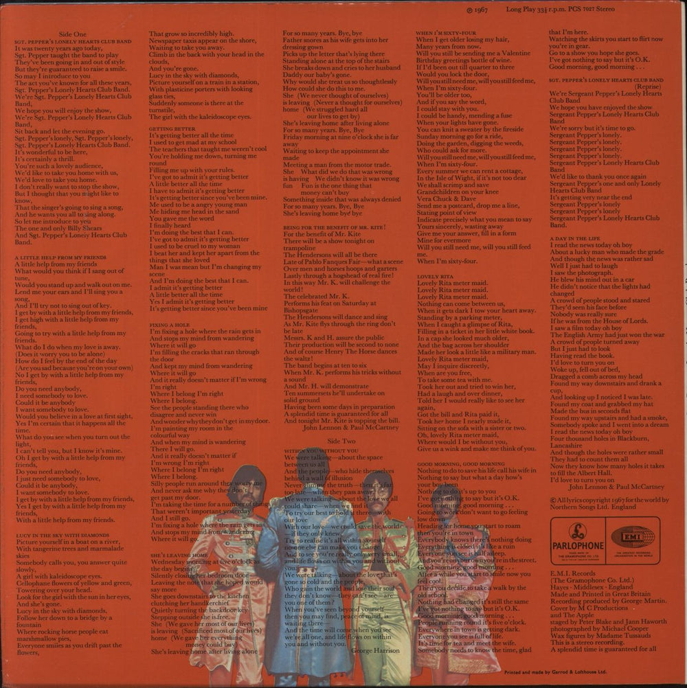 The Beatles Sgt. Pepper's - Pathé - VG UK vinyl LP album (LP record)