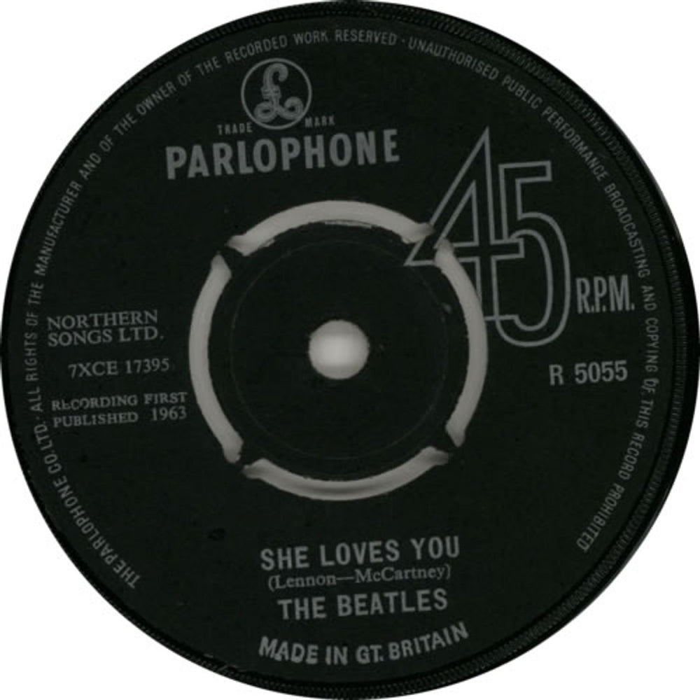 The Beatles She Loves You - 2nd - Decca - EX UK 7" vinyl single (7 inch record / 45) BTL07SH592867