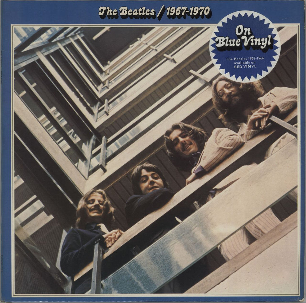 The Beatles The Beatles / 1967-1970 - Blue Vinyl - EX - stickered UK 2-LP vinyl record set (Double LP Album) PCSPB718
