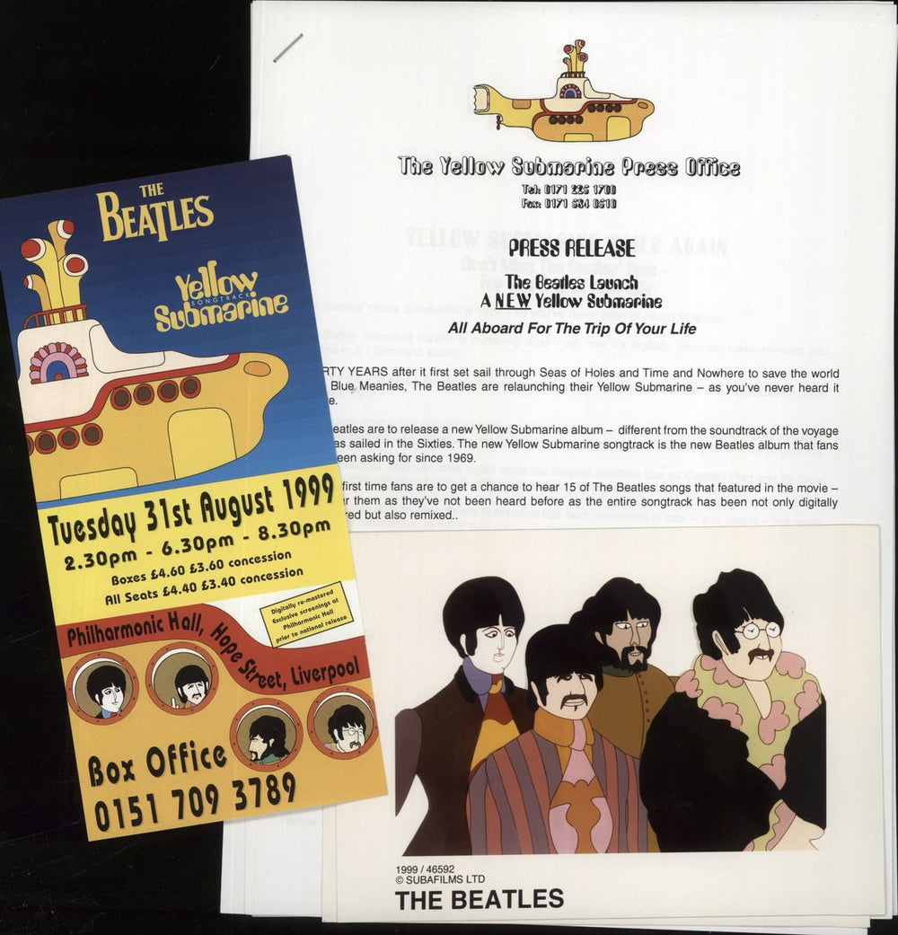 The Beatles Yellow Submarine Press Kit UK Promo media press kit