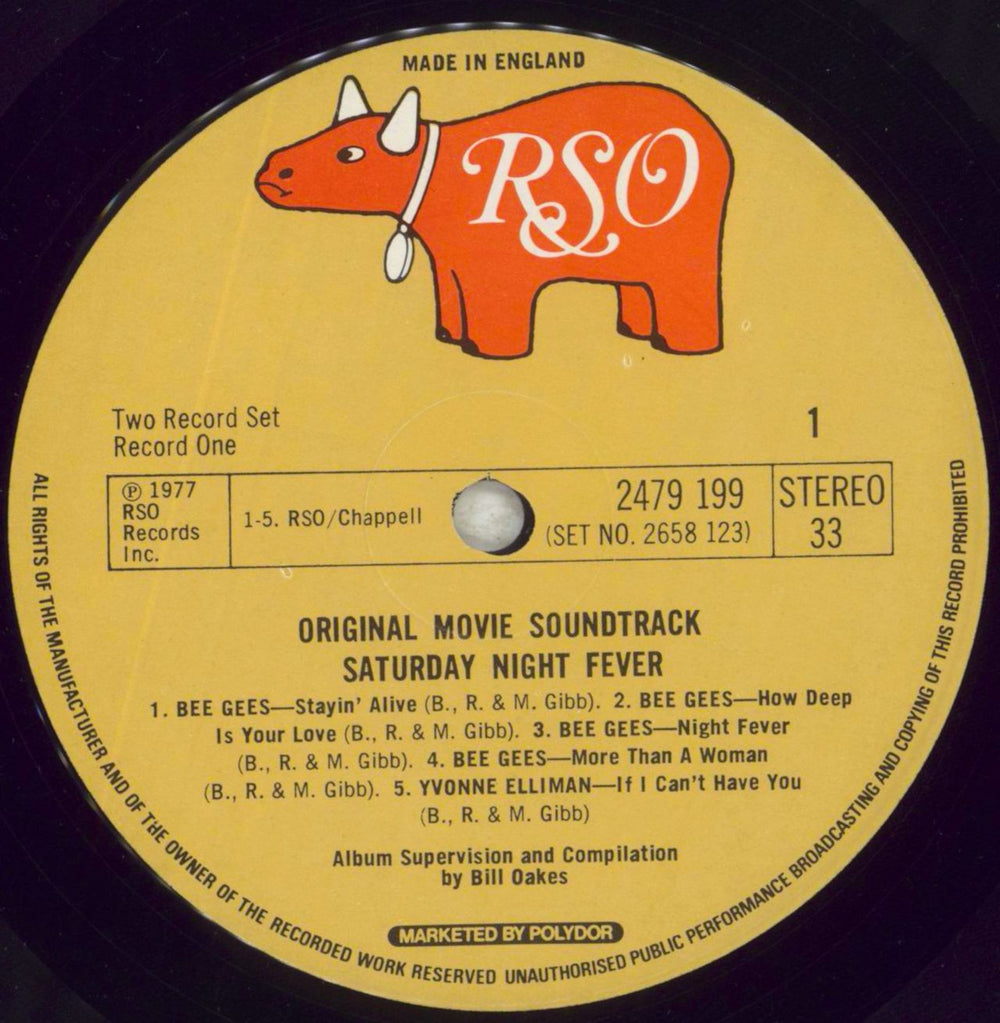 The Bee Gees Saturday Night Fever + Insert - EX UK 2-LP vinyl record set (Double LP Album) BGE2LSA855548