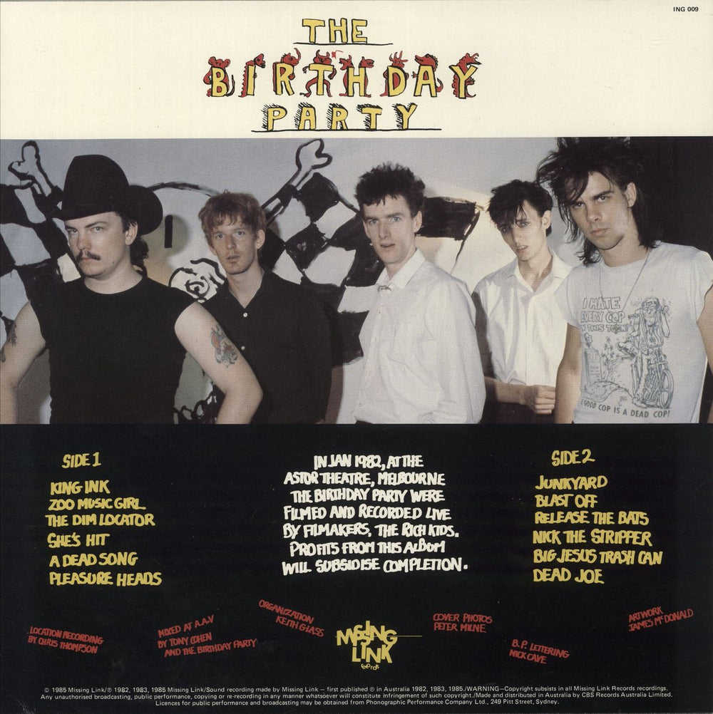 The Birthday Party Its Still Living Australian vinyl LP album (LP record)
