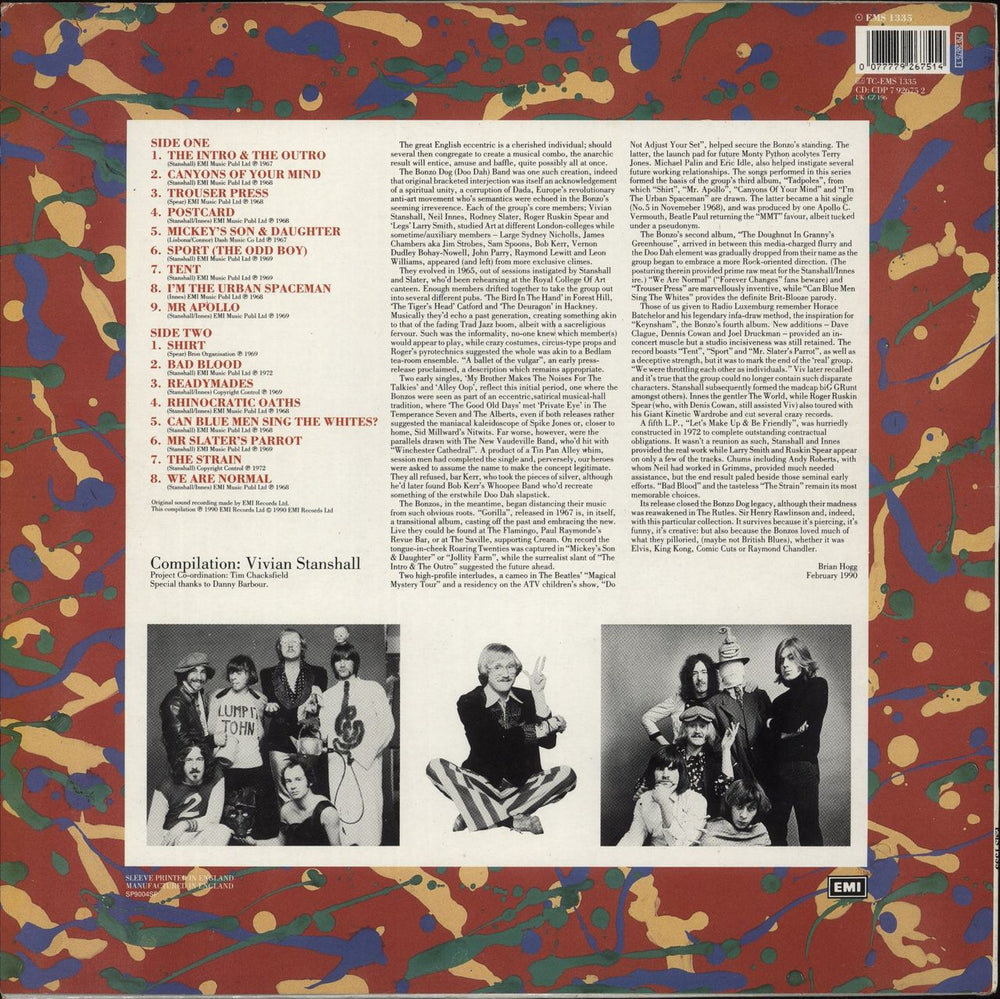 The Bonzo Dog Doo Dah Band The Bestiality Of Bonzo Dog Band UK vinyl LP album (LP record) 077779267514