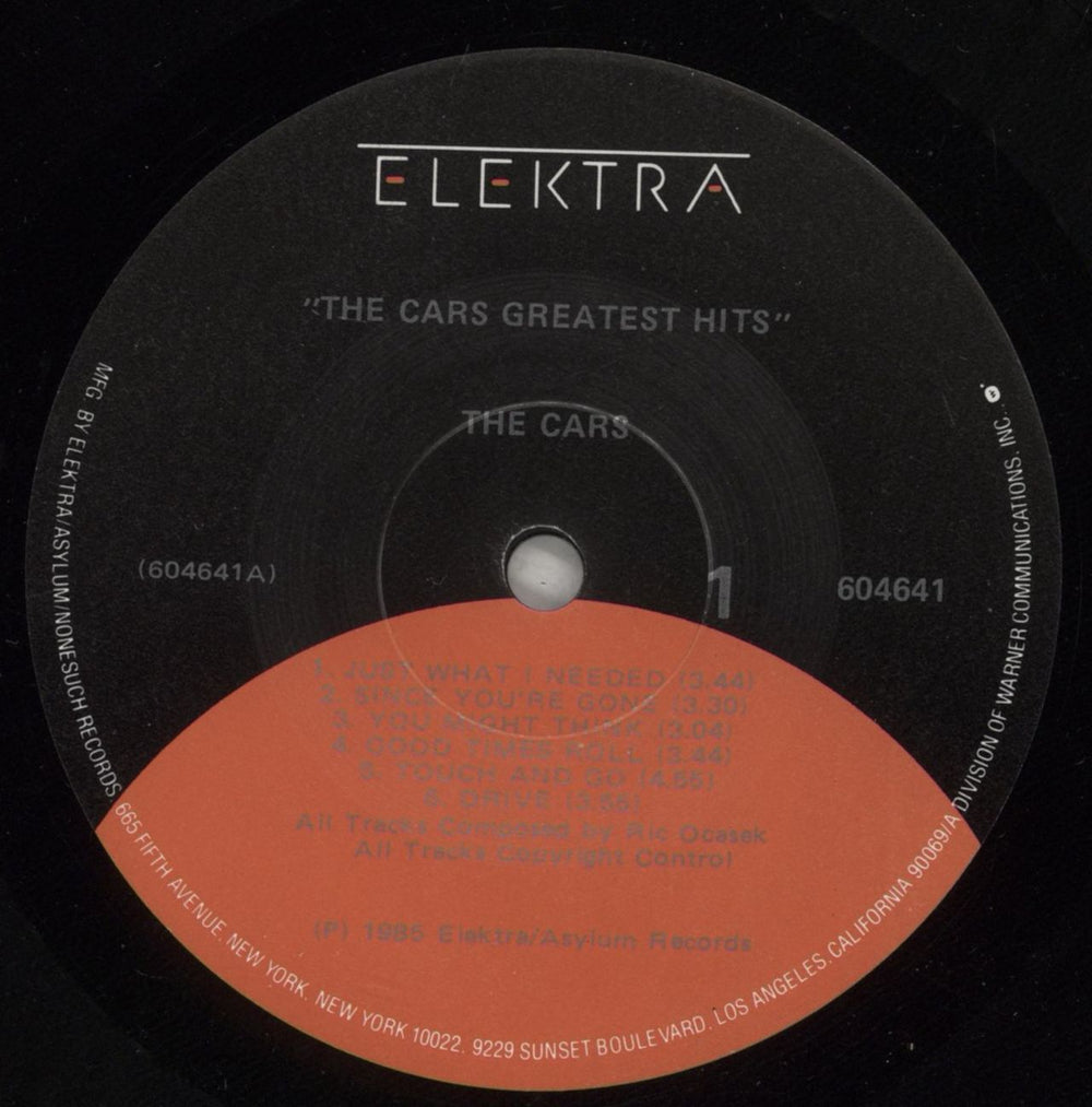 The Cars Greatest Hits New Zealand vinyl LP album (LP record) C-RLPGR879151