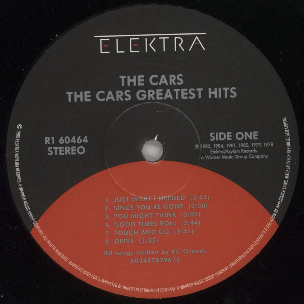 The Cars Greatest Hits UK vinyl LP album (LP record) C-RLPGR860965