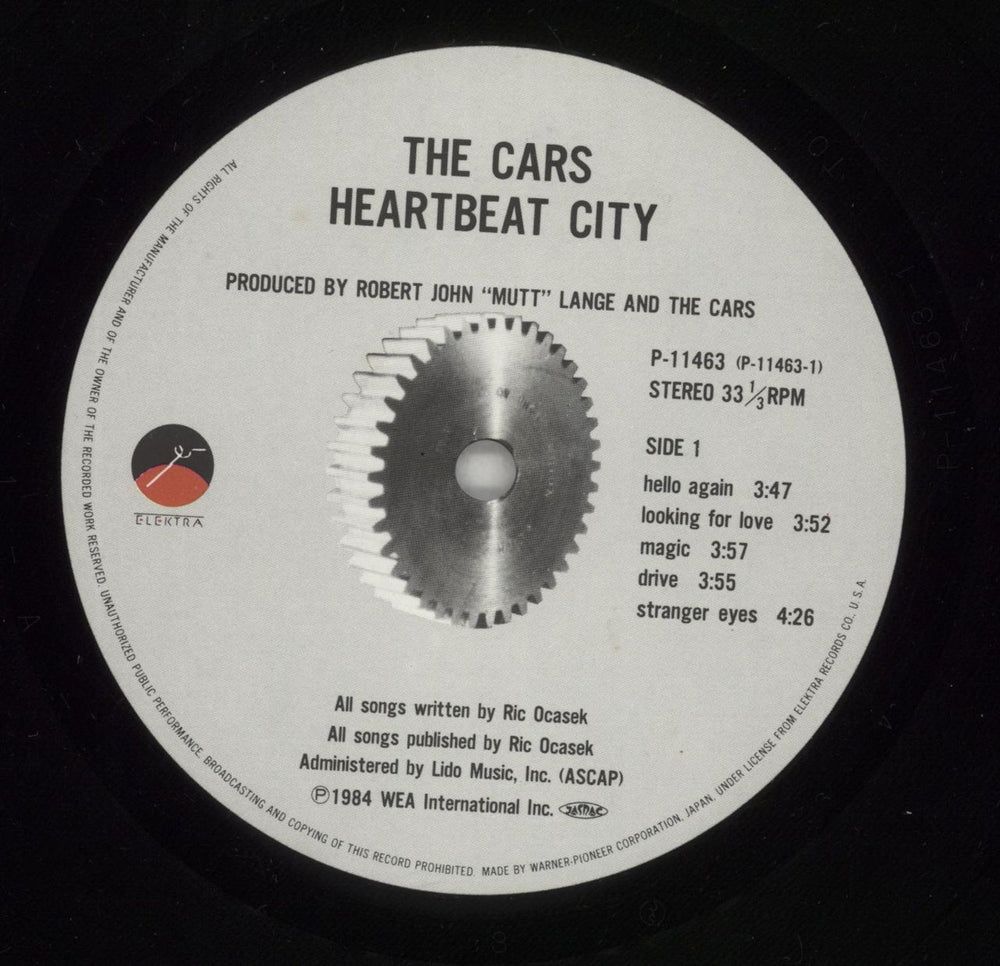 The Cars Heartbeat City Japanese vinyl LP album (LP record) C-RLPHE864042