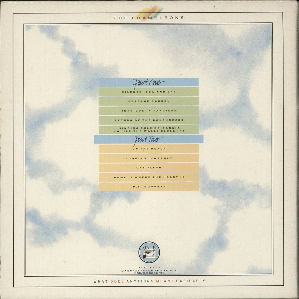 The Chameleons What Does Anything Mean? Basically - EX UK vinyl LP album (LP record)
