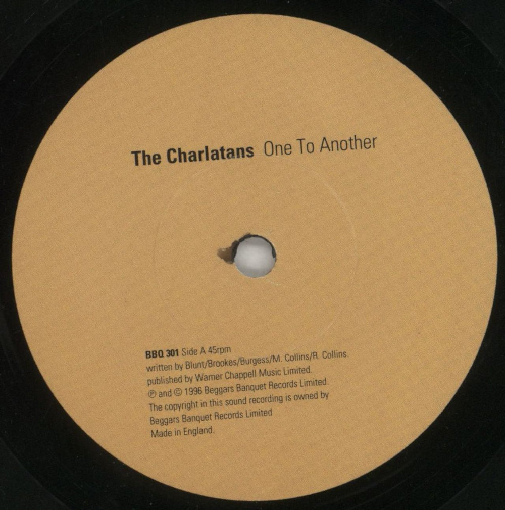 The Charlatans (UK) One To Another UK 7" vinyl single (7 inch record / 45) CHA07ON105190