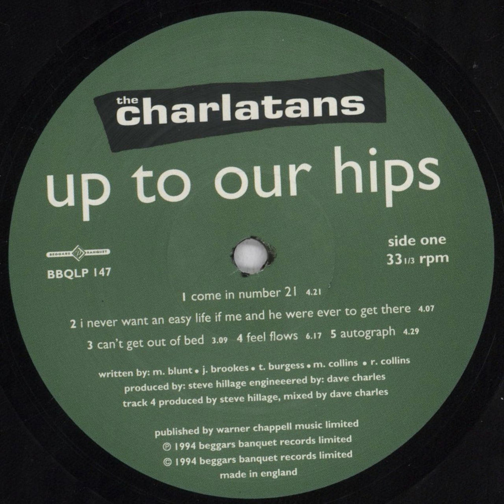 The Charlatans (UK) Up To Our Hips UK vinyl LP album (LP record) CHALPUP180305