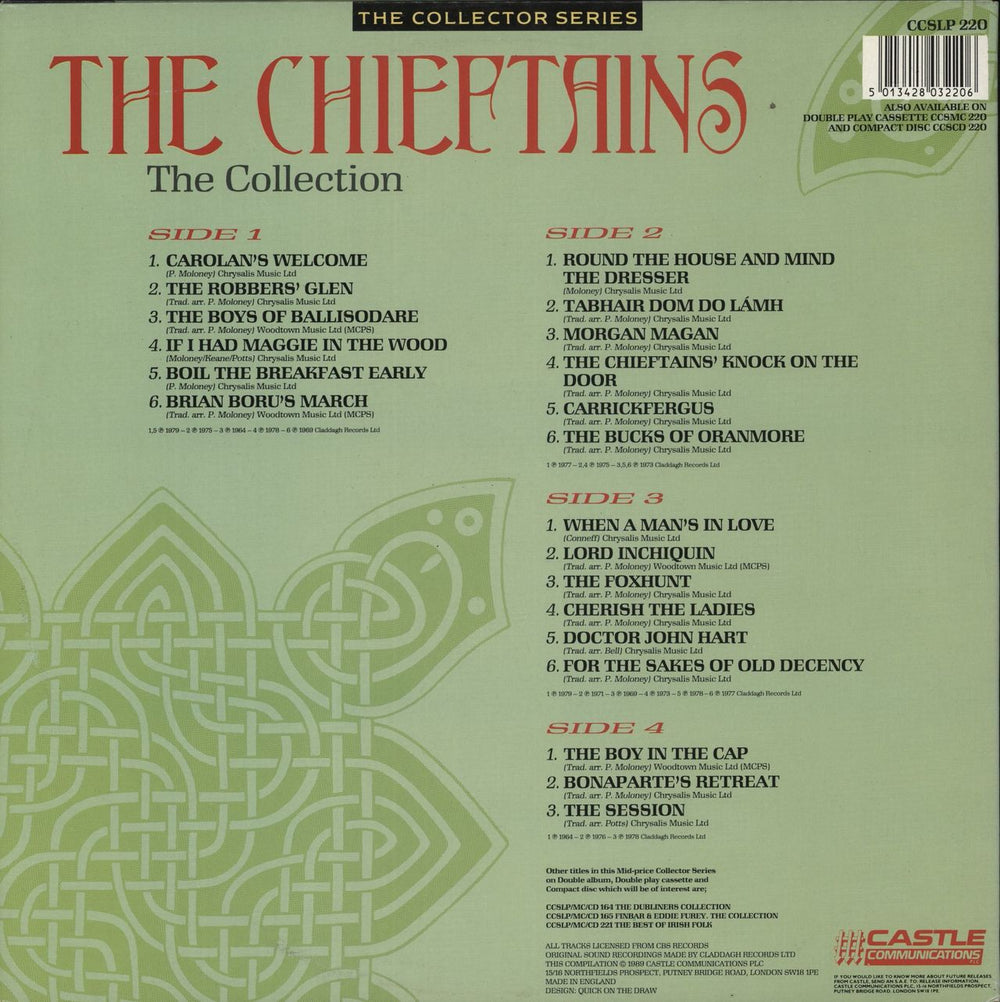 The Chieftains The Collection UK 2-LP vinyl record set (Double LP Album) 5013428032206