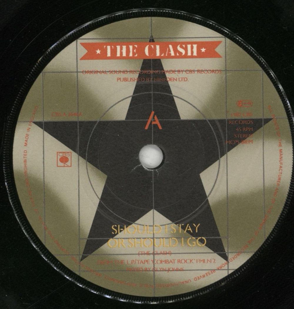 The Clash Straight To Hell UK 7" vinyl single (7 inch record / 45) CSH07ST184406