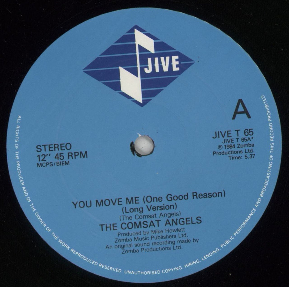 The Comsat Angels You Move Me (One Good Reason) UK 12" vinyl single (12 inch record / Maxi-single) TCA12YO625922
