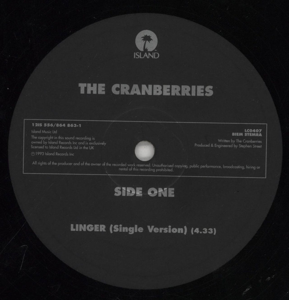 The Cranberries Linger - 1st - VG UK 12" vinyl single (12 inch record / Maxi-single) CRB12LI861735