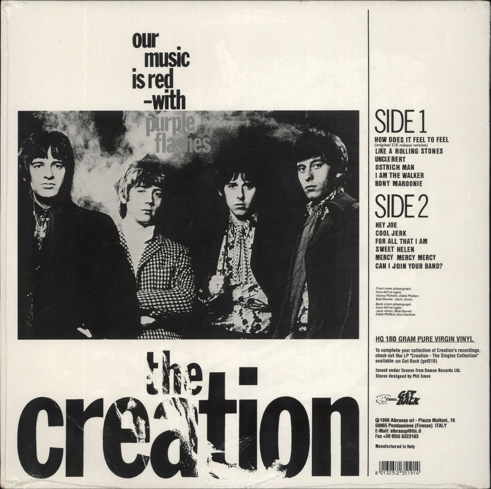 The Creation How Does It Feel To Feel Italian vinyl LP album (LP record) 8013252351914