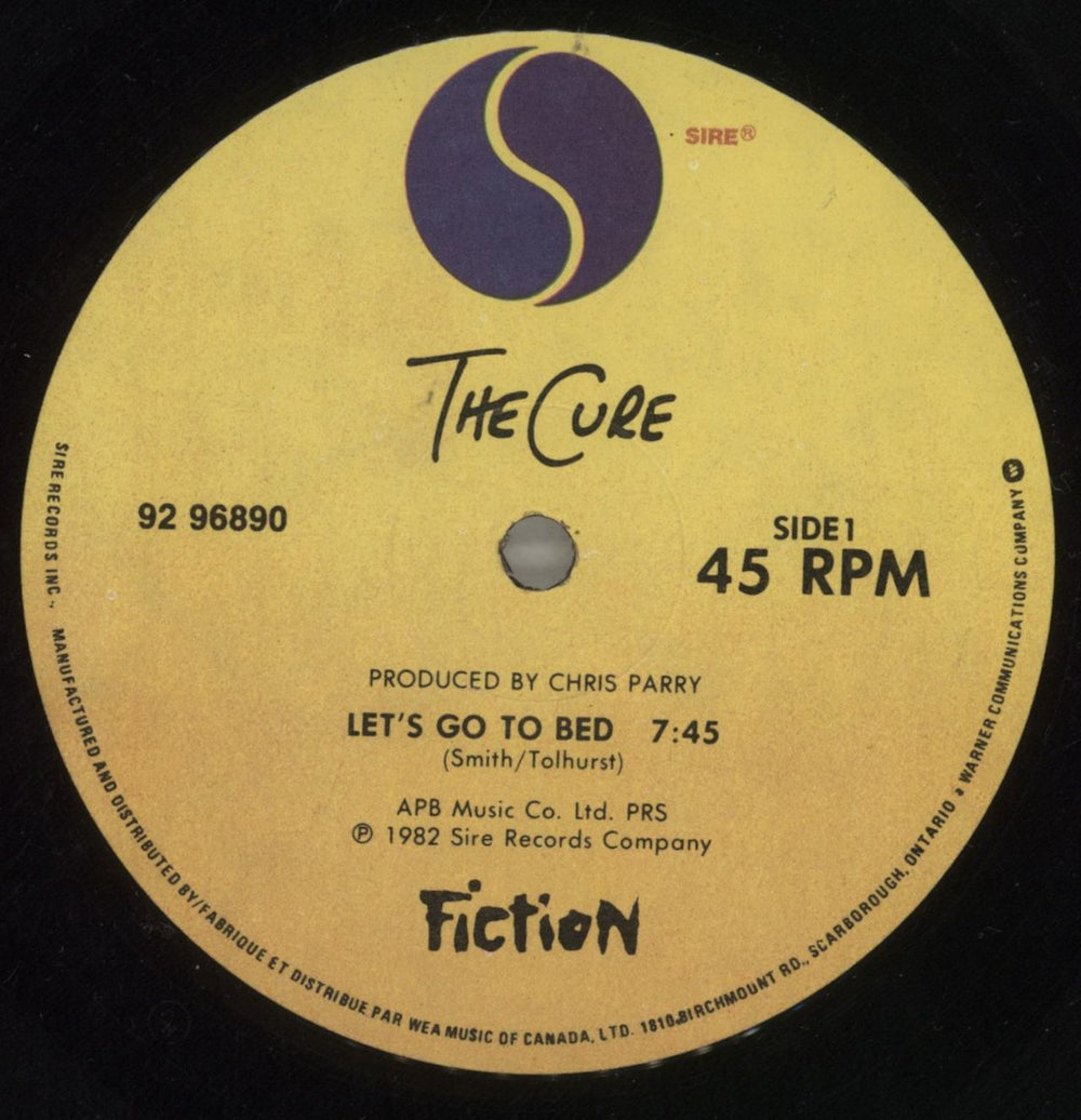 The Cure Let's Go To Bed Canadian 12" vinyl single (12 inch record / Maxi-single) CUR12LE858848