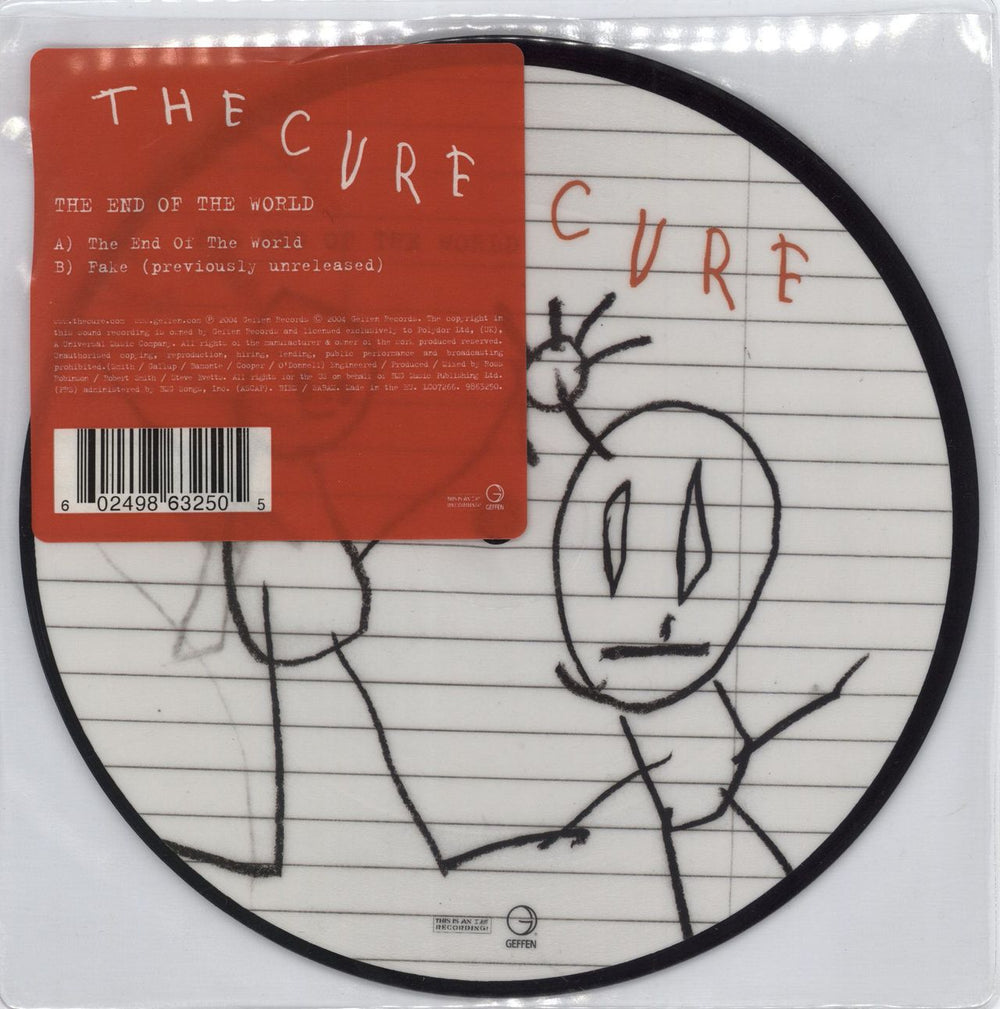 The Cure The End Of The World UK 7" vinyl picture disc (7 inch picture disc single) 9863250