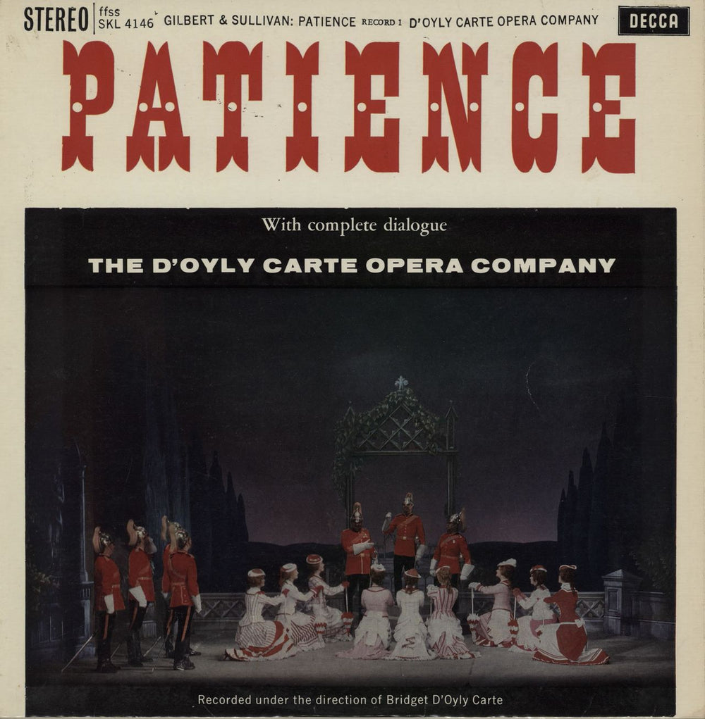 The D'Oyly Carte Opera Company Patience UK 2-LP vinyl record set (Double LP Album) SKL4146/7