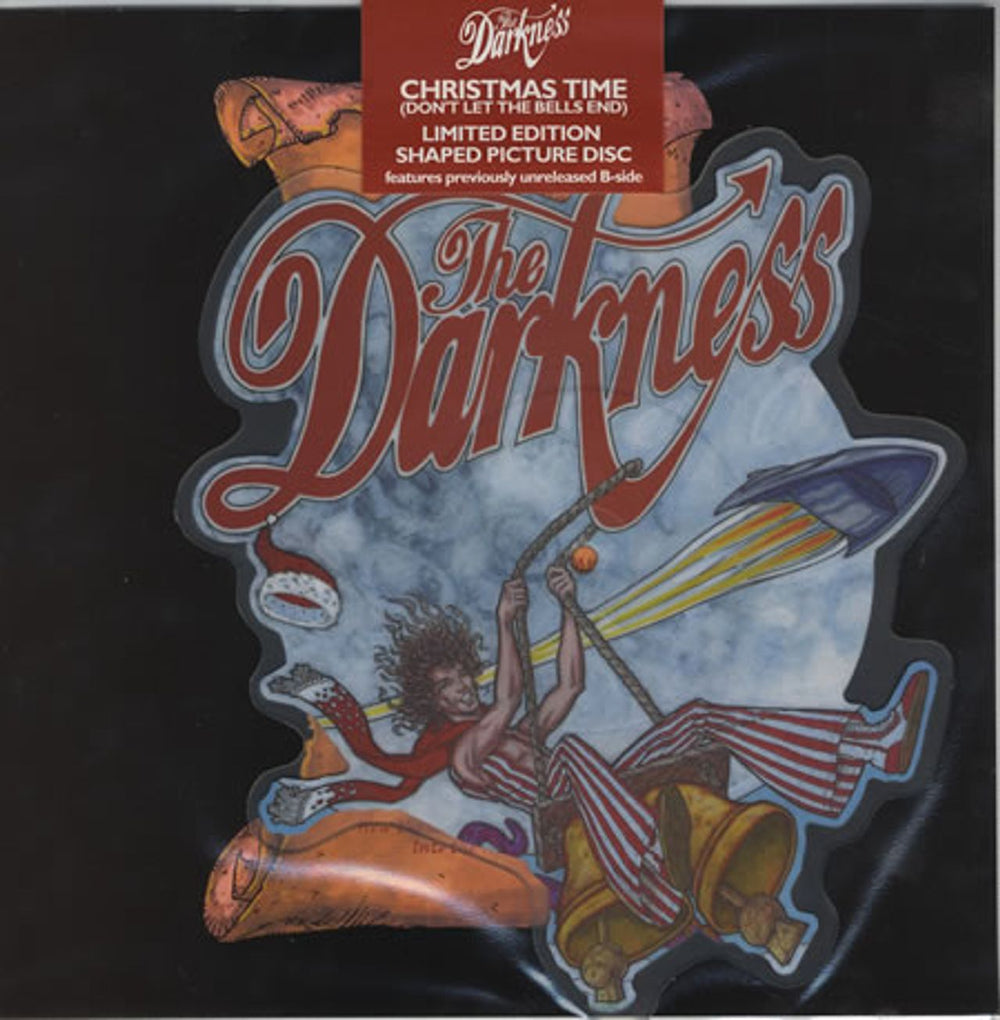 The Darkness Christmas Time (Don't Let The Bells End) - Sealed UK shaped picture disc (picture disc vinyl record) DARK02