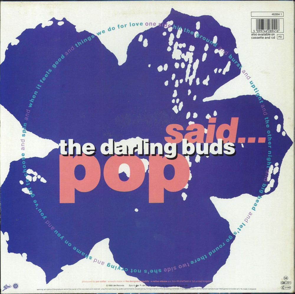 The Darling Buds Pop Said... - EX UK vinyl LP album (LP record) 5099746289416